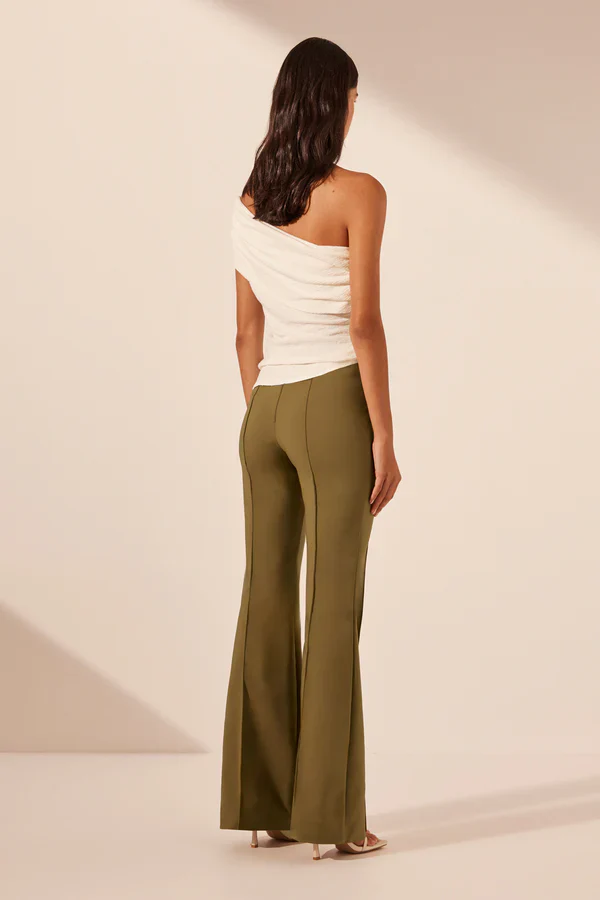 Beau One Shoulder Top - Ivory - Image 3