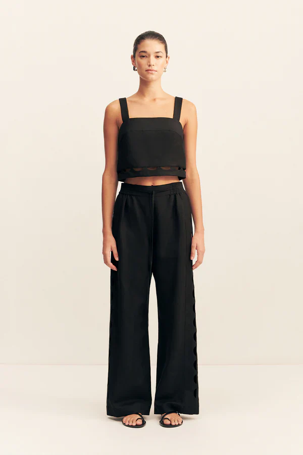 Birdie Scallop Cami - Black - Image 2