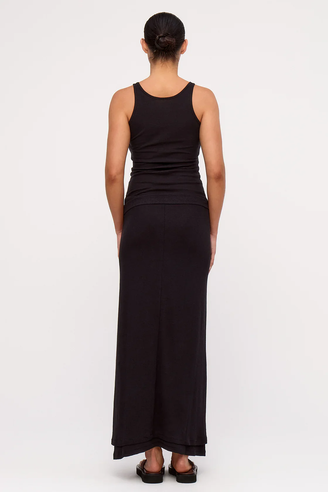 Rib Hemp Jersey Tank - Black - Image 2