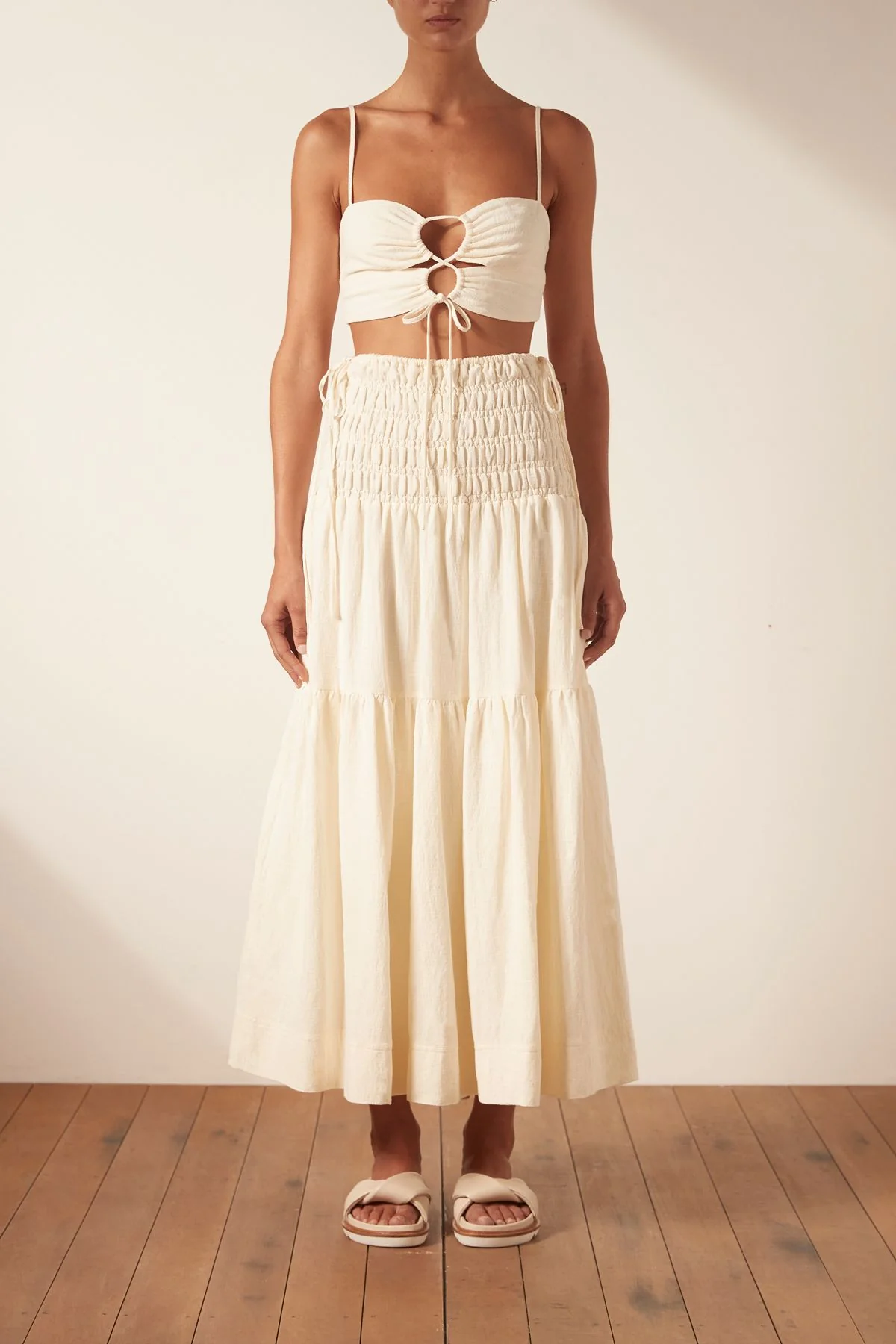Brigitte Shirred Maxi Skirt - Image 2