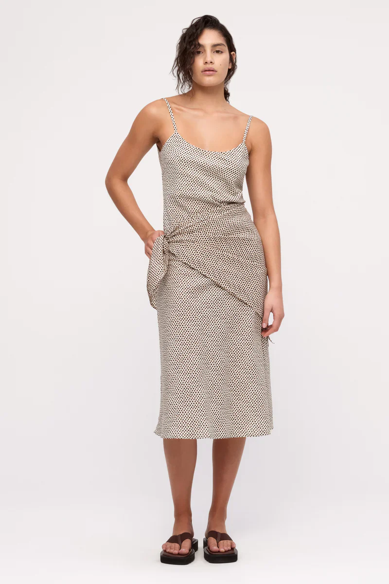 Cotton Silk Scarf - Natural Spot - Image 3