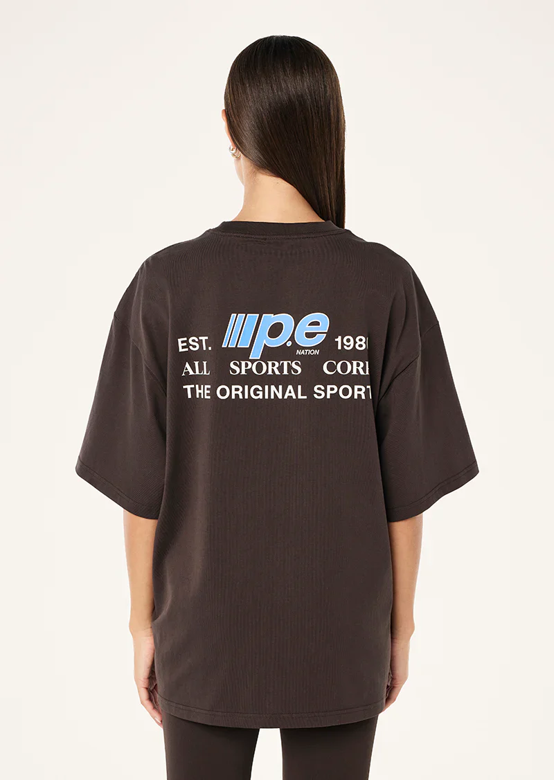 Glide Oversized Tee - Coffee - Image 3