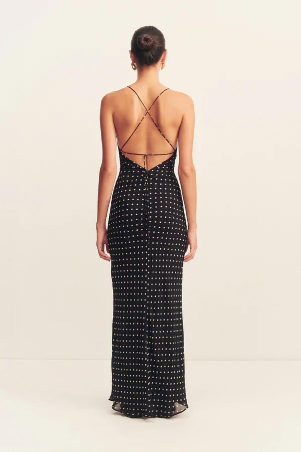 Houston Lace Black Maxi Dress - Image 3