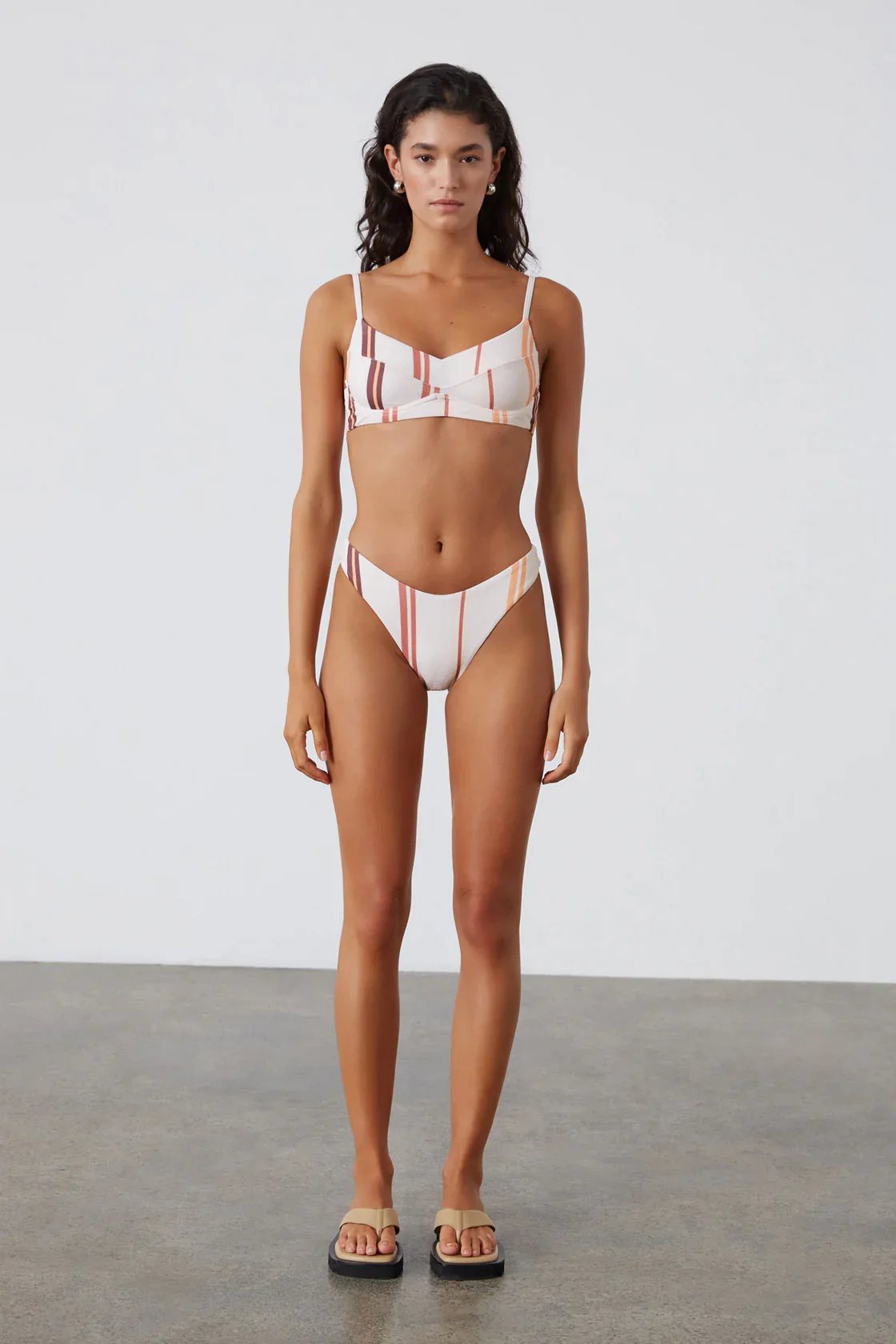 Lounger Stripe Textured Balconette Bra Cup - Image 2