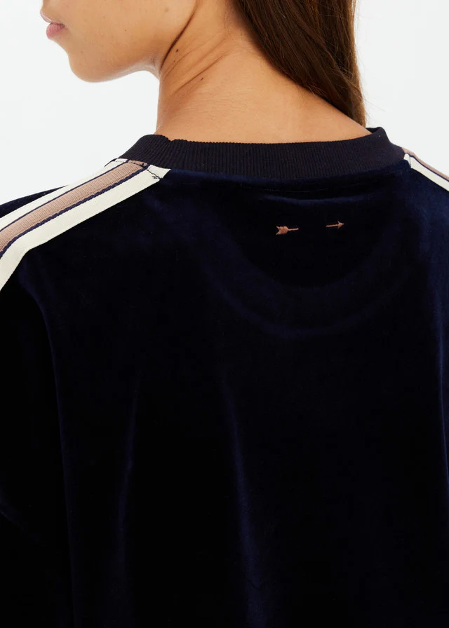 Monaco Lisel Crew Neck Sweater - Navy - Image 2
