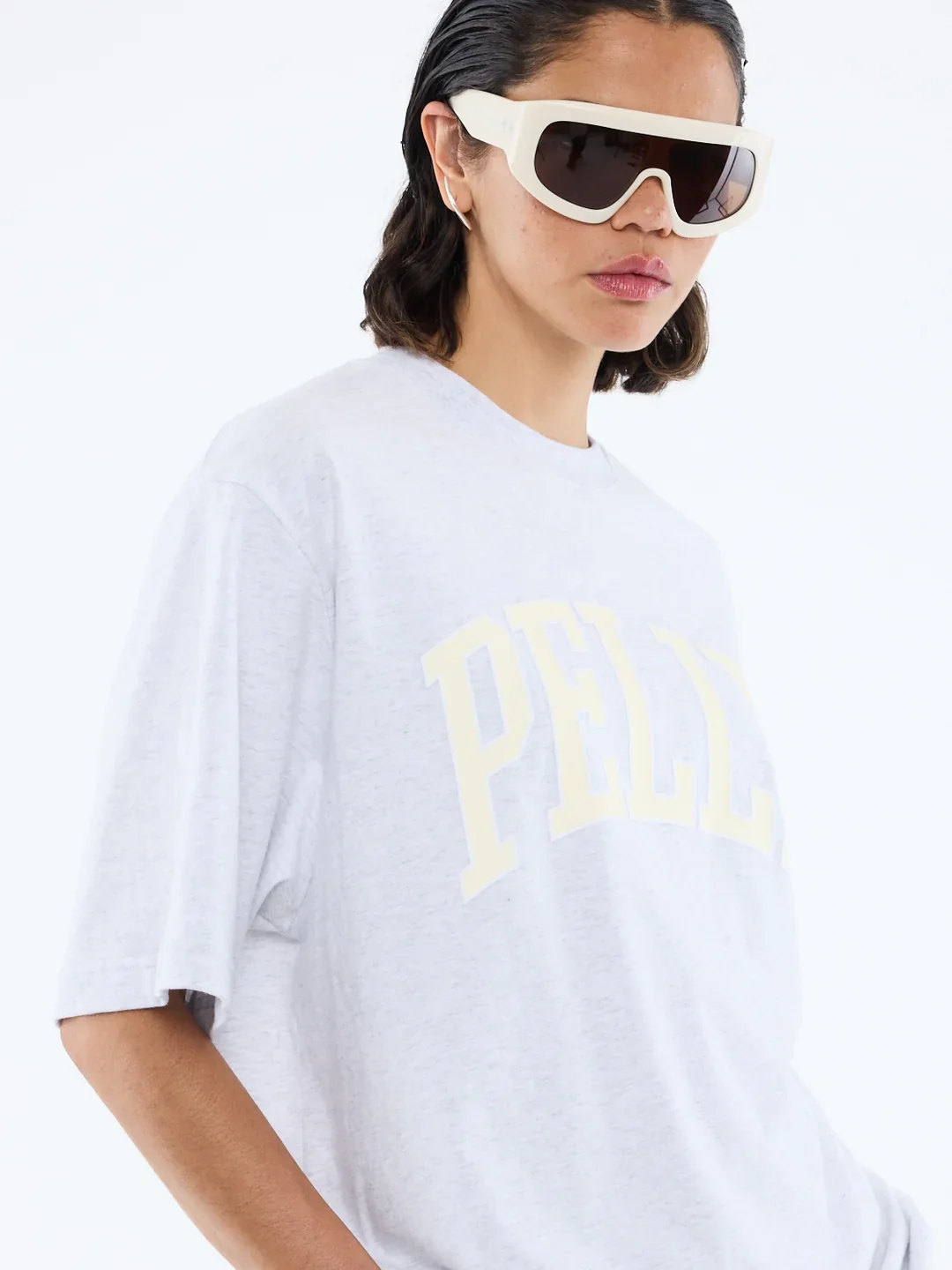 Pelly Collegiate Tee - White Marle - Image 2
