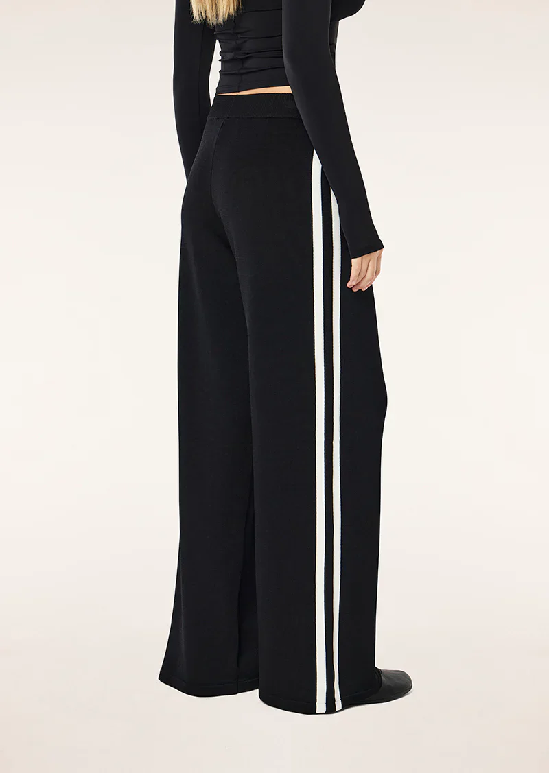 Retreat Knit Pant - Black/Whisper White - Image 2