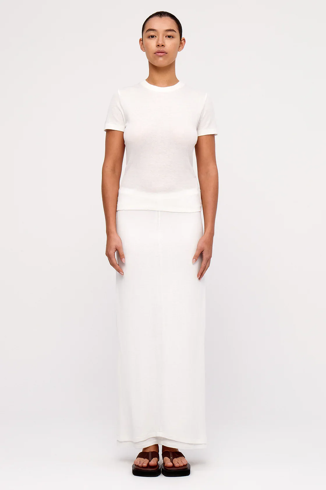Rib Hemp Jersey T-Shirt - White - Image 2