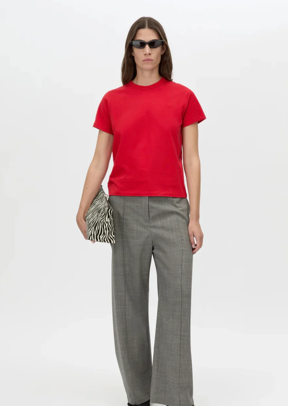 Rosa Monogram Neat Fit Tee- Poppy Red - Image 2