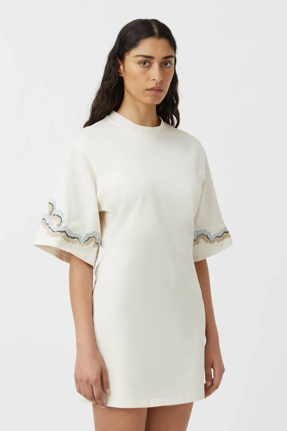 Serene Tee Dress - Ivory - Image 2