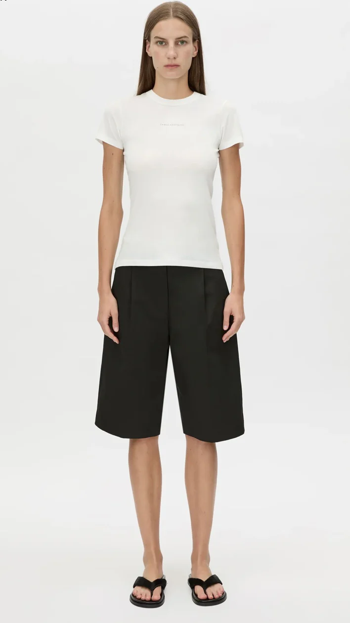 Suvero Slim Fit Logo Tee - Soft White - Image 2
