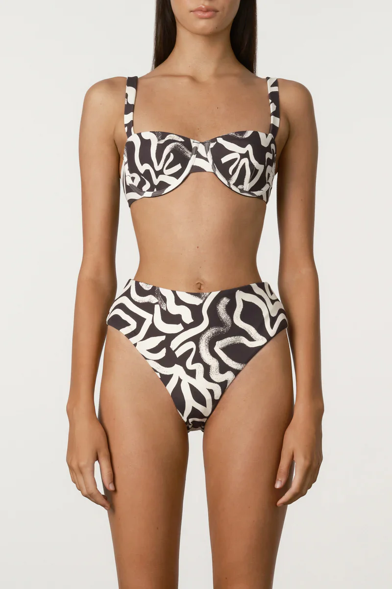 Waisted Full Brief - Paint Flower