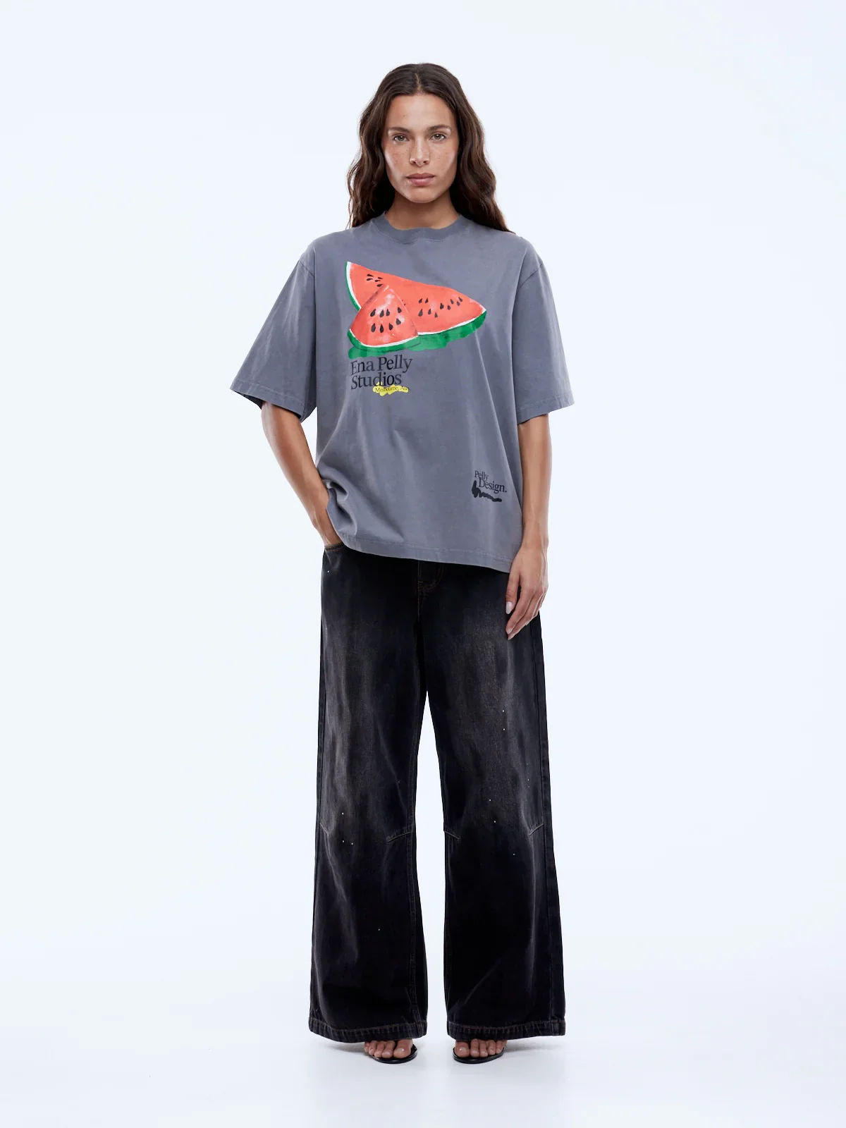 Watermelon Tee - Washed Grey