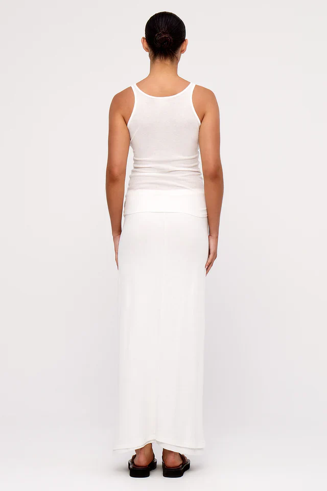 Rib Hemp Jersey Tank - White - Image 2